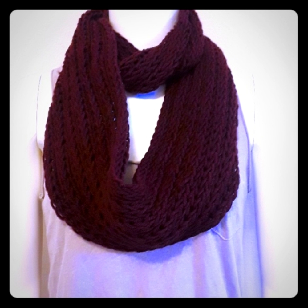 Knit infinity scarf (marron)
